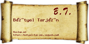 Bátyel Tarján névjegykártya
